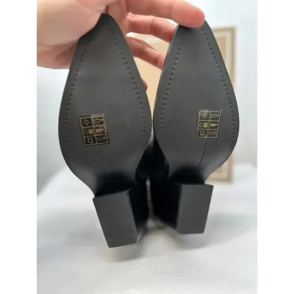 DOLCE VITA New in Box Evereve Vallory Western Bootie in Black Leather // 6 - Picture 8 of 11